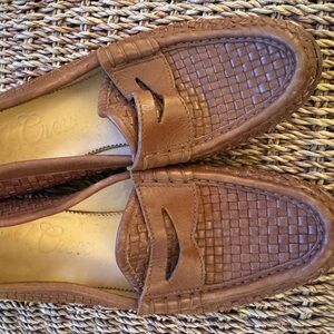 J. Crew Tan Woven Leather Loafer